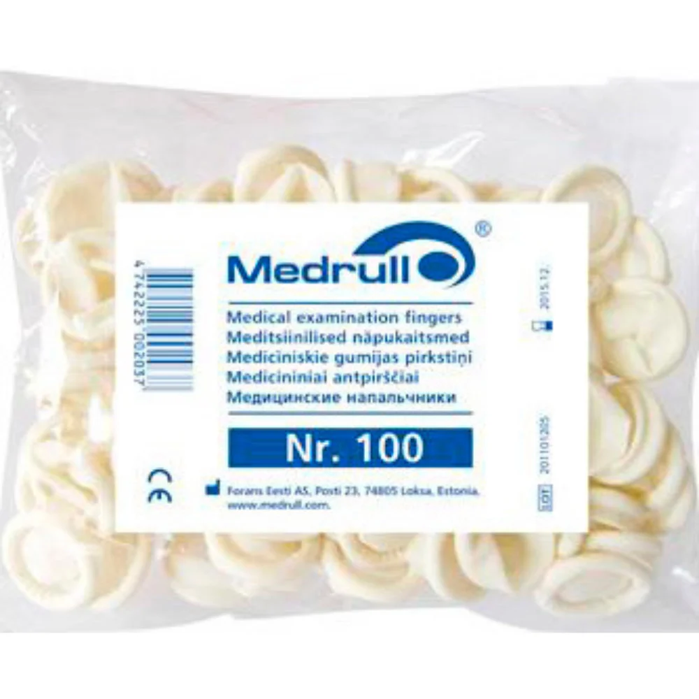 Напальчник медицинский резиновый упаковка №100