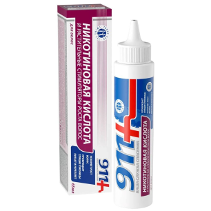 Никотиновая кислота и растительные стимуляторы роста волос 65мл