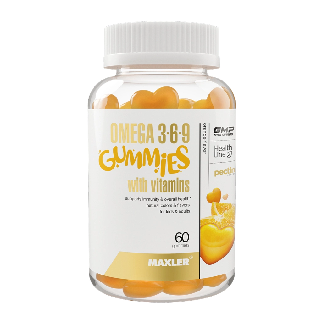 Омега 3-6-9 Гаммиз МАКСЛЕР жевательная конфета вкус апельсин 3г №60 БАД