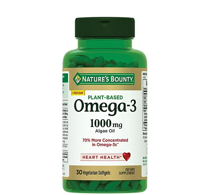 Омега-3 из морских водорослей NATURE`S BOUNTY капсулы 1630мг №30 БАД