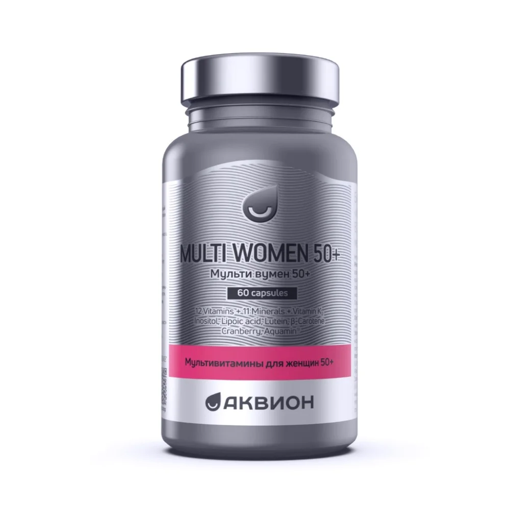 Аквион Мультивитамины для женщин 50+ капс 553мг №60 БАД