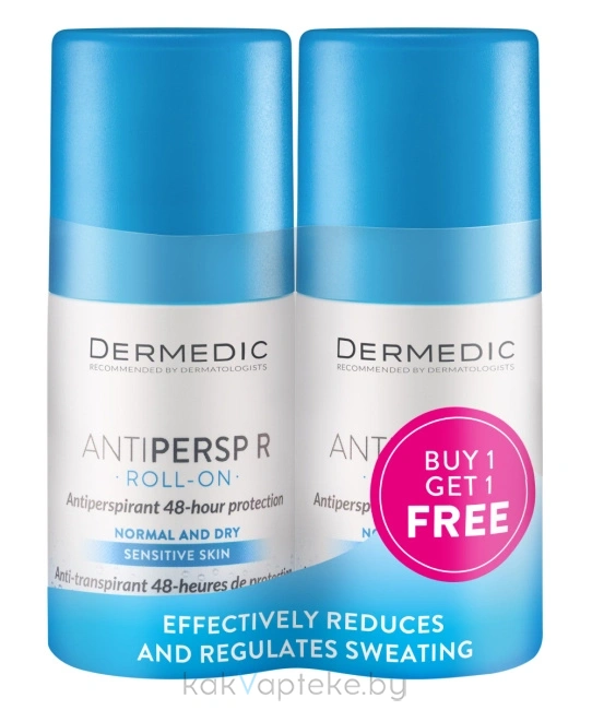 Антиперспирант роликовый Dermedic Antipersp R Roll-on набор 1+1 60мл