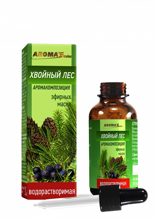 Аромакомпозиция эфирных масел водорастворимая Хвойный лес 30мл