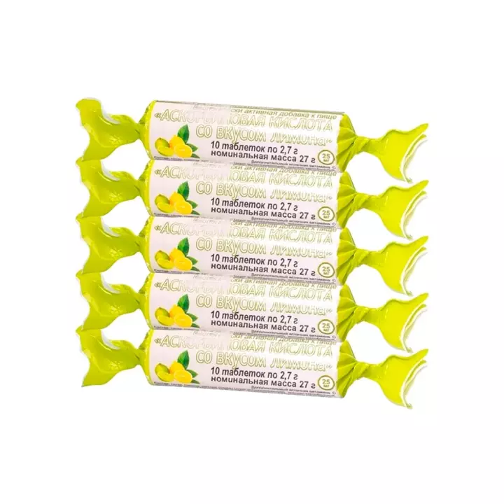 Аскорбиновая кислота, таблетки 2,7г со вкусом лимона №10 БАД