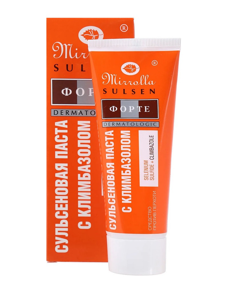 Паста сульсеновая Форте с Климбазолом против перхоти Mirrolla SULSEN 75мл