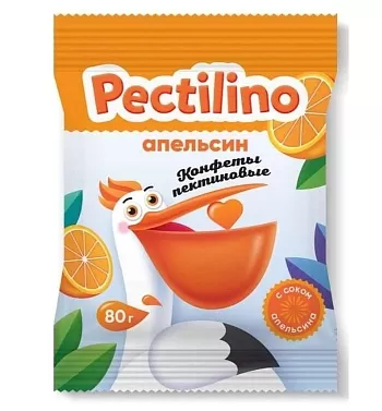 Пектилино (Pectilino) конфеты пектиновые с соком апельсина 80г