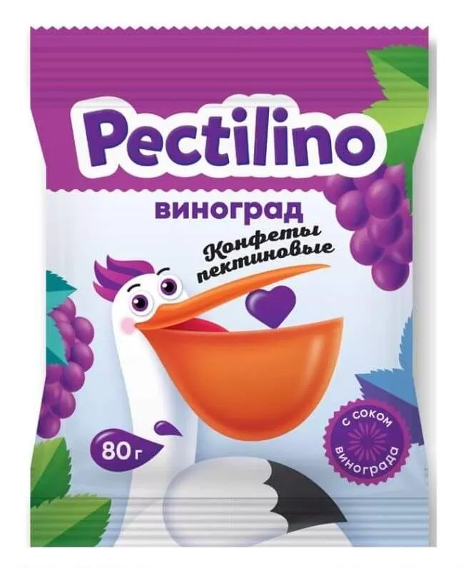 Пектилино (Pectilino) конфеты пектиновые с соком винограда 80г