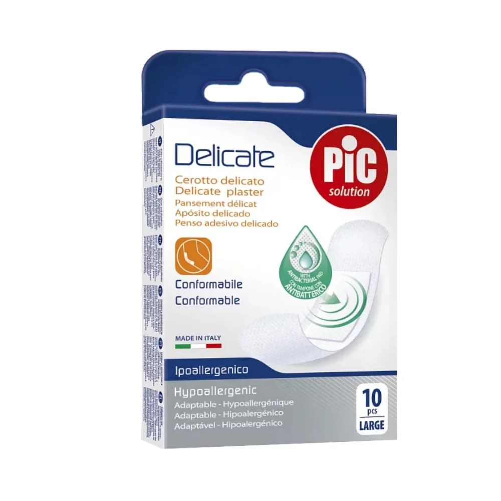Пластырь Delicate 25мм 72мм №10 с антибак. подушечкой д/чувств кожи
