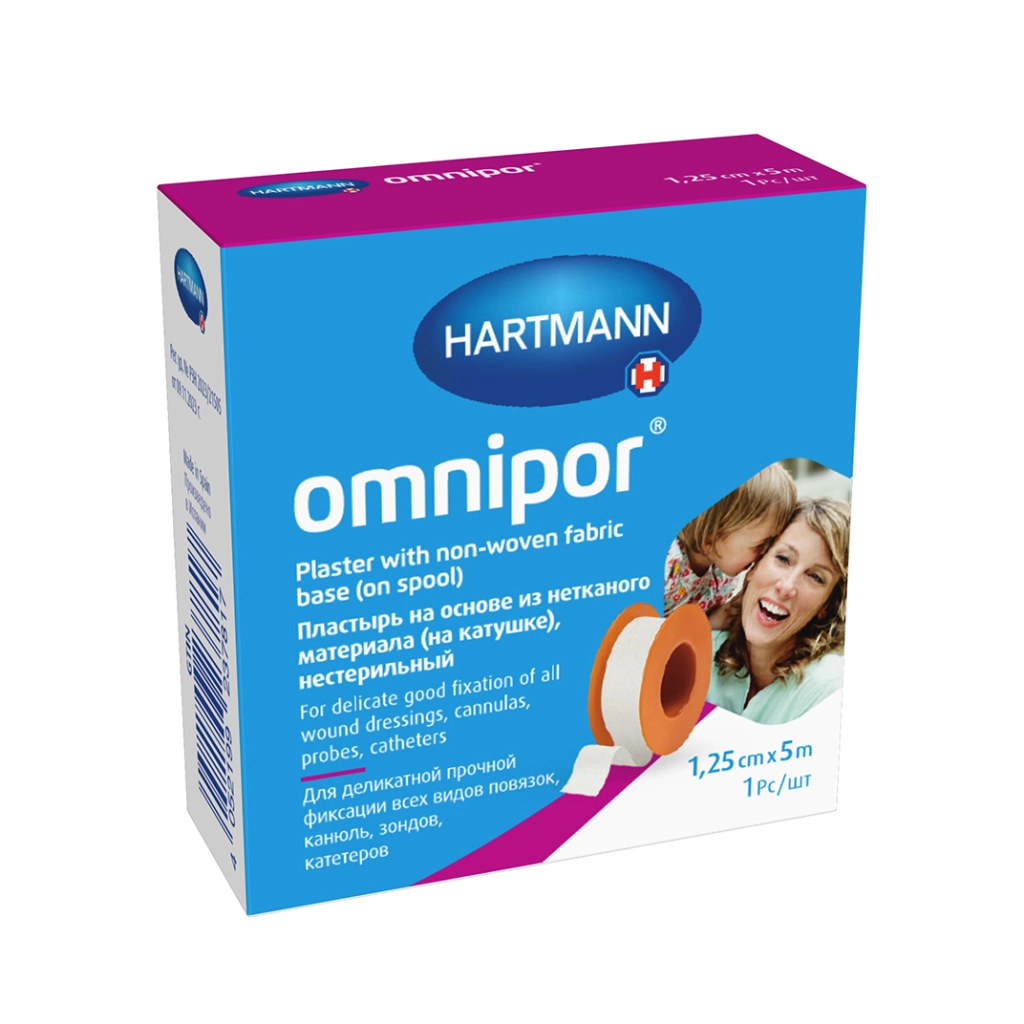 Пластырь Omnipor нестерильн. 1,25см 5м №1