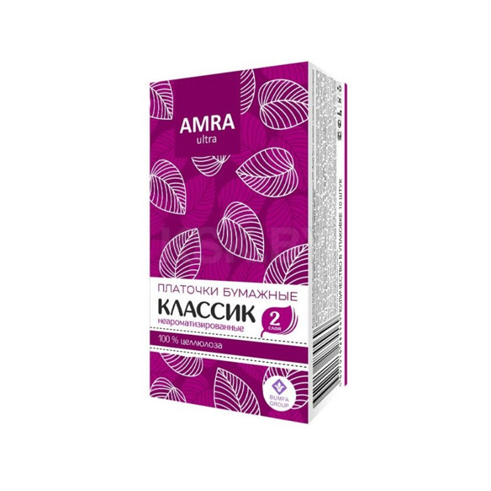 Платочки бумажные Amra Classic №10