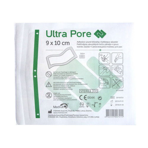 Повязка самоклеющаяся для ран стерильная Medrull Ultra Pore 9*10см