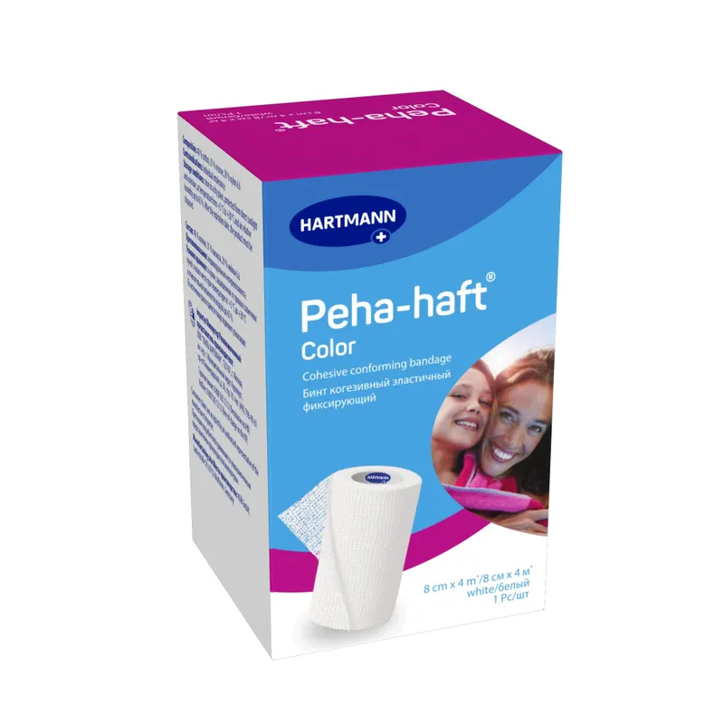 Бинт Бинт когезивный эластичный фиксирующий Peha-haft Color white/белый 4м*8см