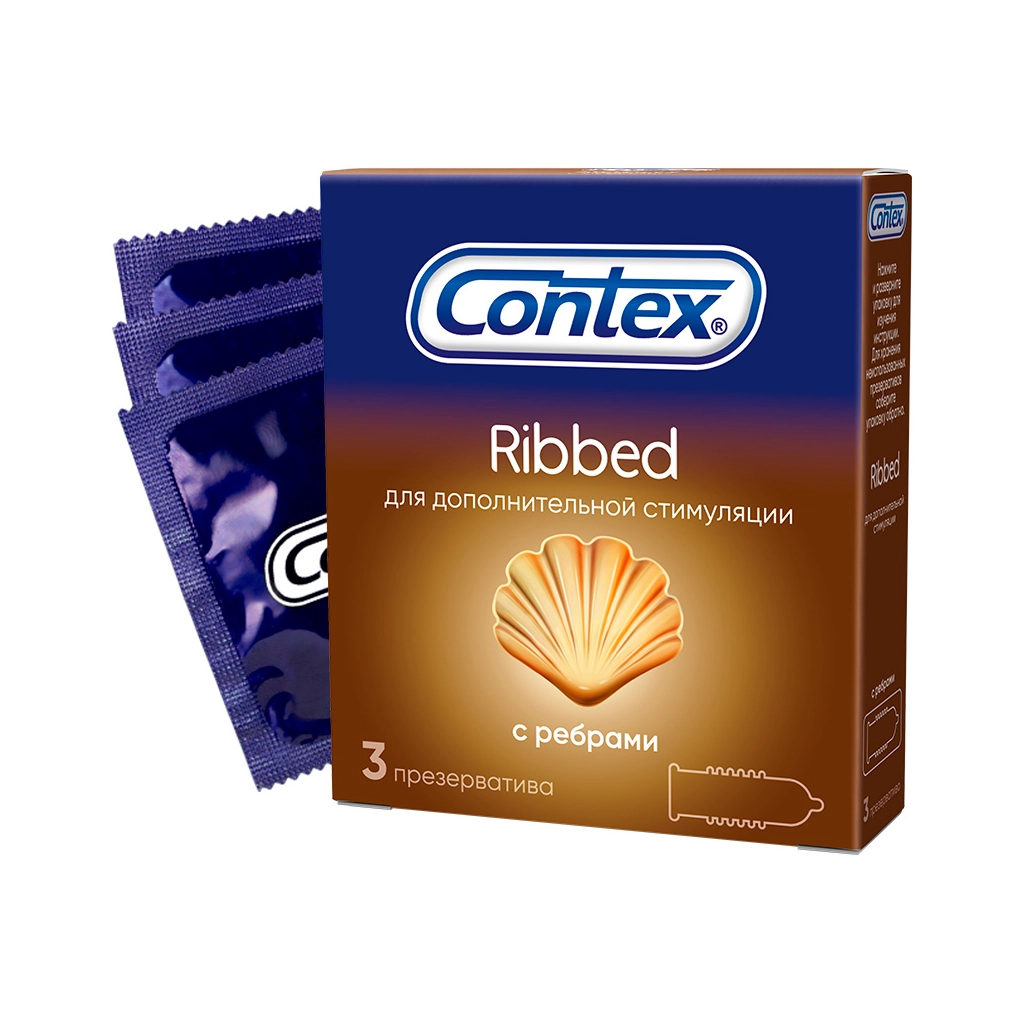 Презервативы Contex Ribbed ребристые №3