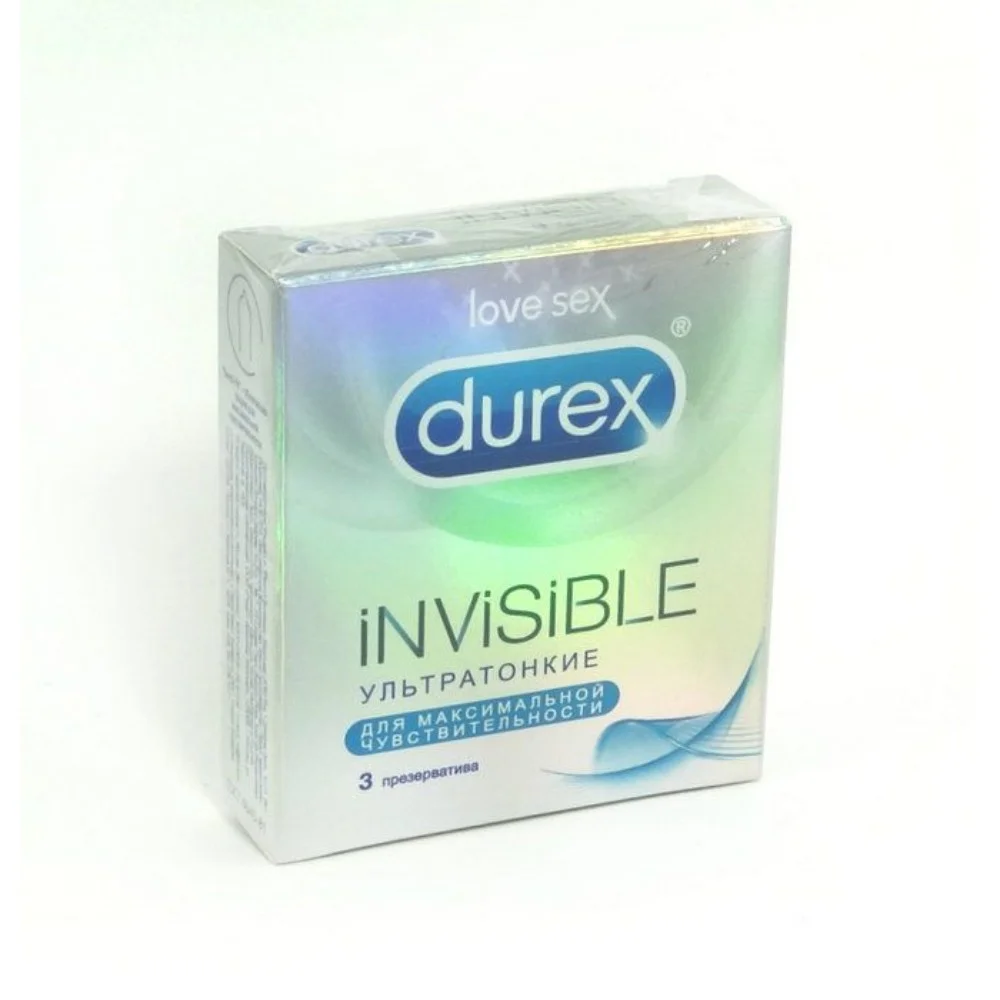 Презервативы Durex Invisible ультратонкие для максим. чувствительности №3
