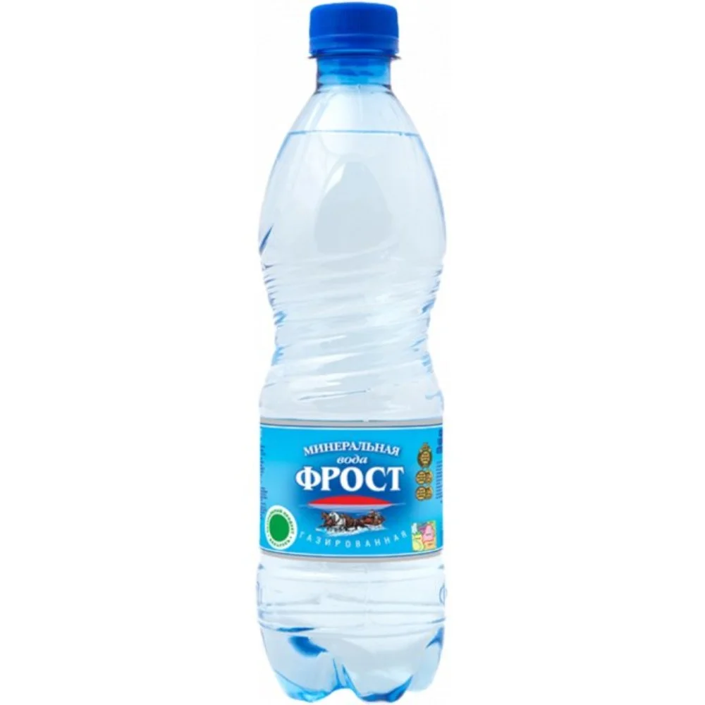 Вода минеральная лечебно-столовая Фрост  газирован., фторосодержащая 0,5л