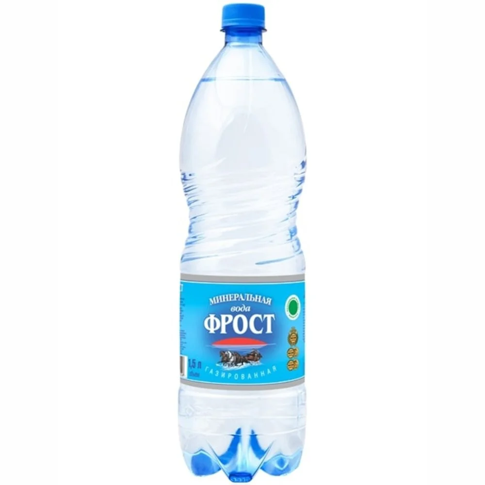 Вода минеральная лечебно-столовая Фрост  газирован., фторосодержащая 1,5л