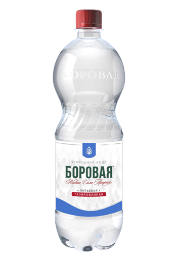 Вода питьевая Боровая природная газированная 1л