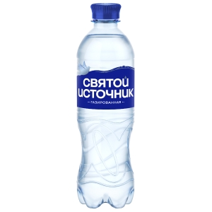 Вода питьевая газированная 0,5л ПЭТ Святой Источник 