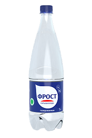 Вода питьевая природная Фрост артезианская  газирован. 1л ПЭТ бутылка