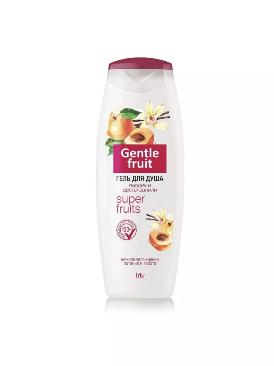 Гель для душа Персик и цветы ванили GENTLE FRUIT 400мл