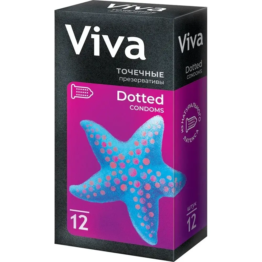 Презервативы ViVa точечные №12