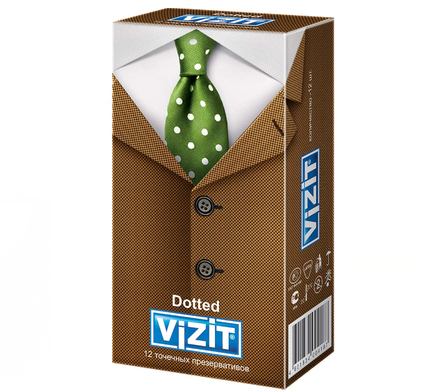 Презервативы Vizit Dotted точечные №12