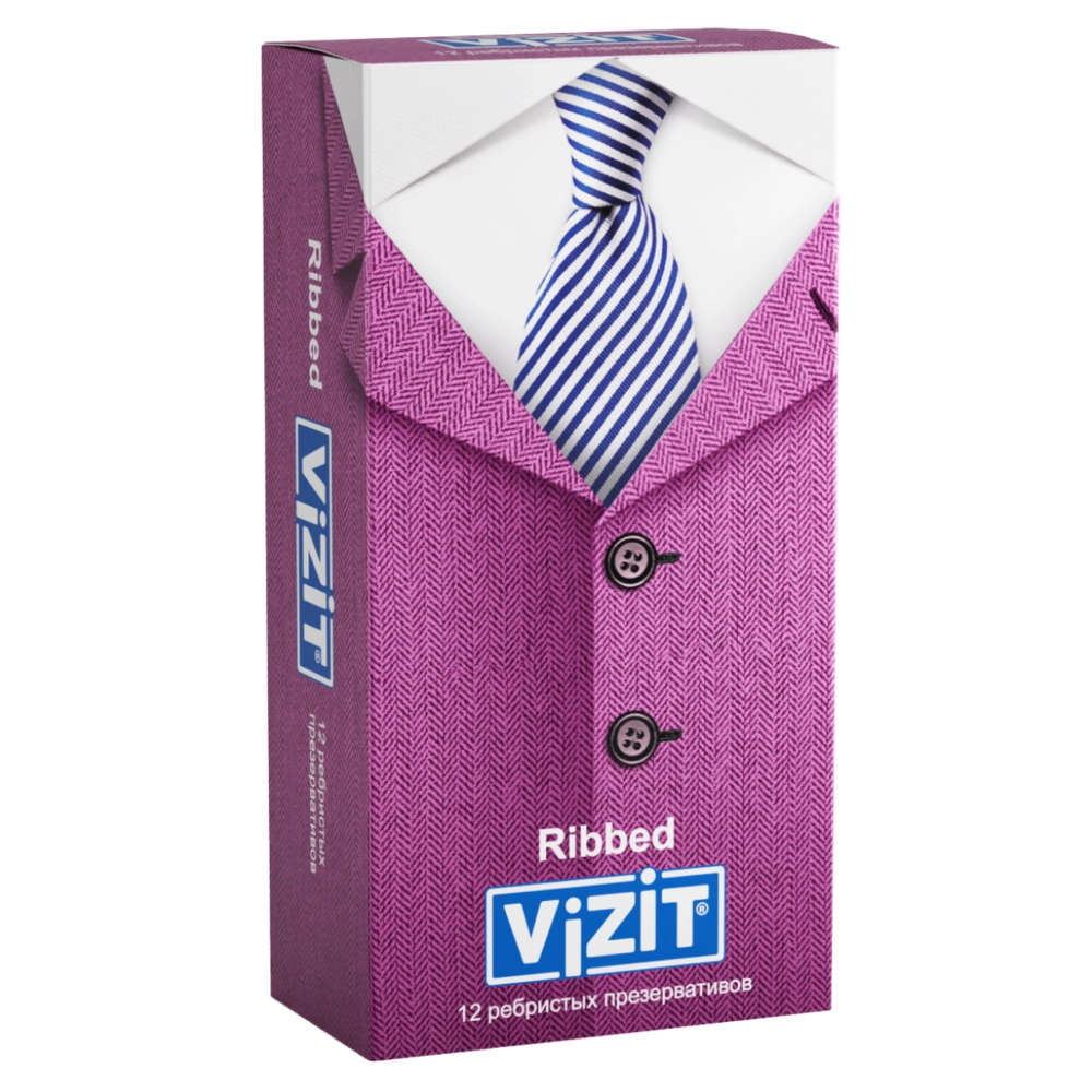 Презервативы Vizit Ribbed ребристые №12