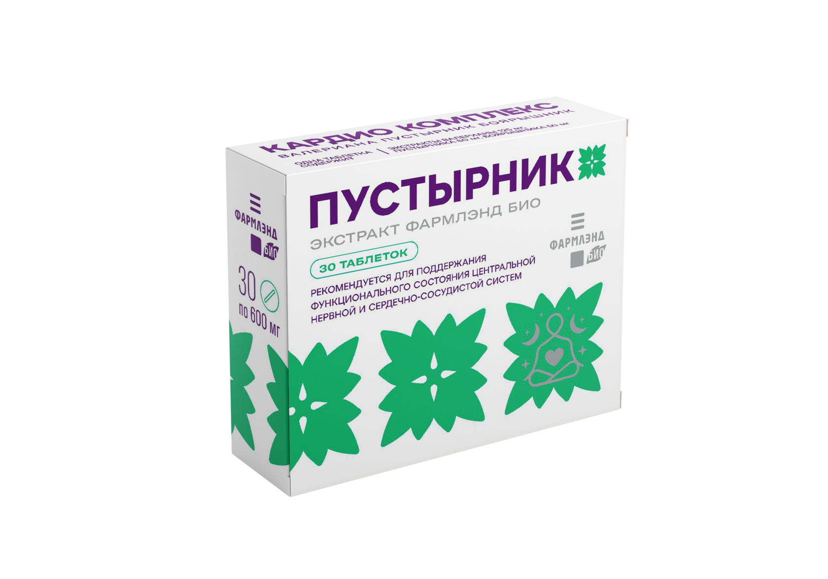 Пустырник экстракт ФАРМЛЭНД БИО 600мг №30 БАД