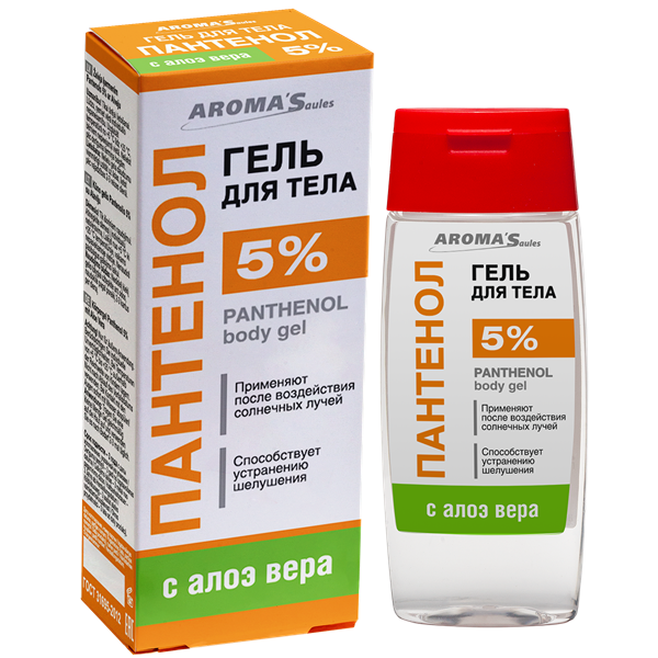 Гель для тела Пантенол 5% с алоэ вера 100мл
