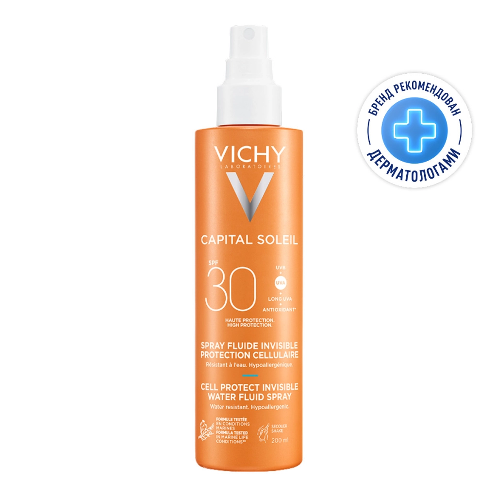 Спрей-флюид солнцезащит. легкий Cell Protect SPF30 Capital Soleil VICHY 200мл