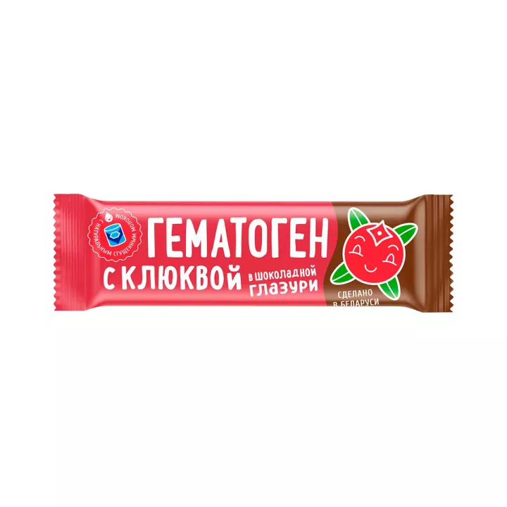 Гематоген с клюквой в темной глазури 40г БАД