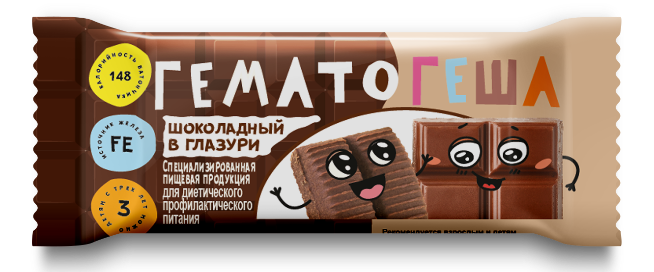 Гематогеша шоколадный в глазури 40г Специализированная пищевая продукция