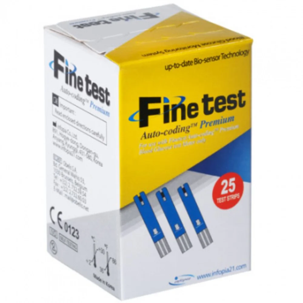 Тест-полоски Finetest Auto-coding Premium упаковка №25