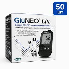 Тест-полоски для определения уровня глюкозы в крови GluNEO Lite (в упаковке по 50 шт)