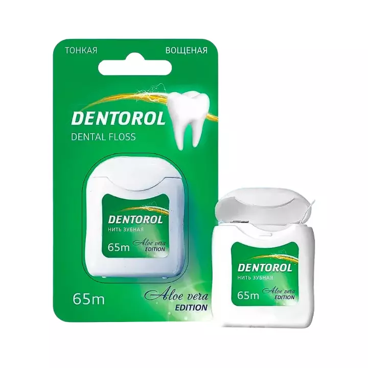 Зубная нить DENTOROL Алоэ Вера 65м