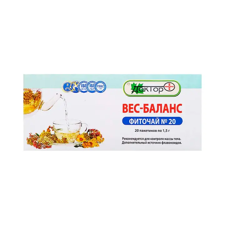 Фиточай №20 Вес-Баланс 1,5г в фильтр-пакетах №20 БАД