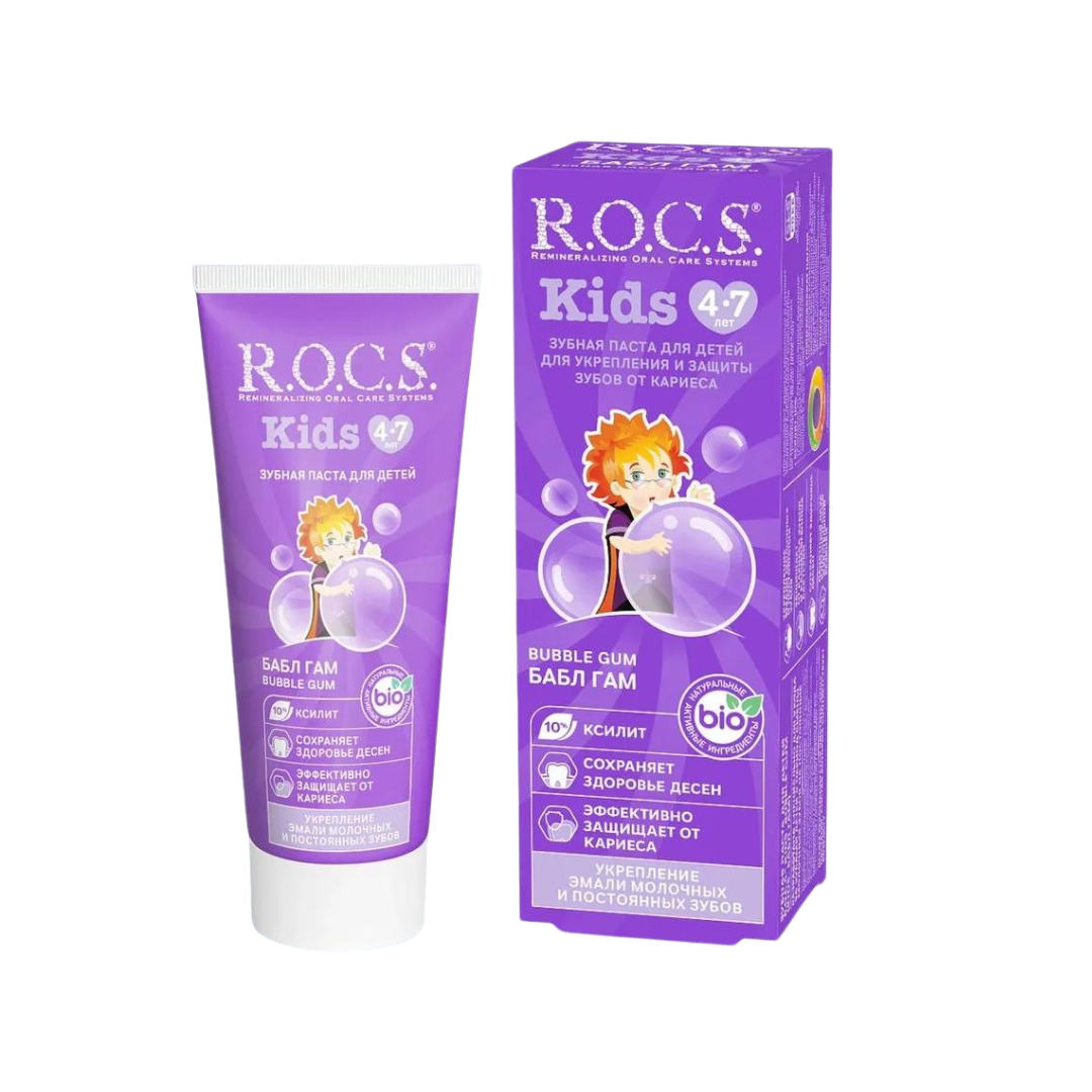 Зубная паста R.O.C.S. Kids Bubble Gum для детей 45мл