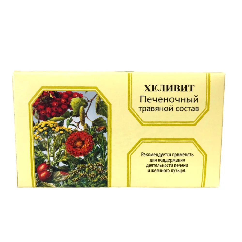 Хеливит печеночный травяной состав 50г БАД