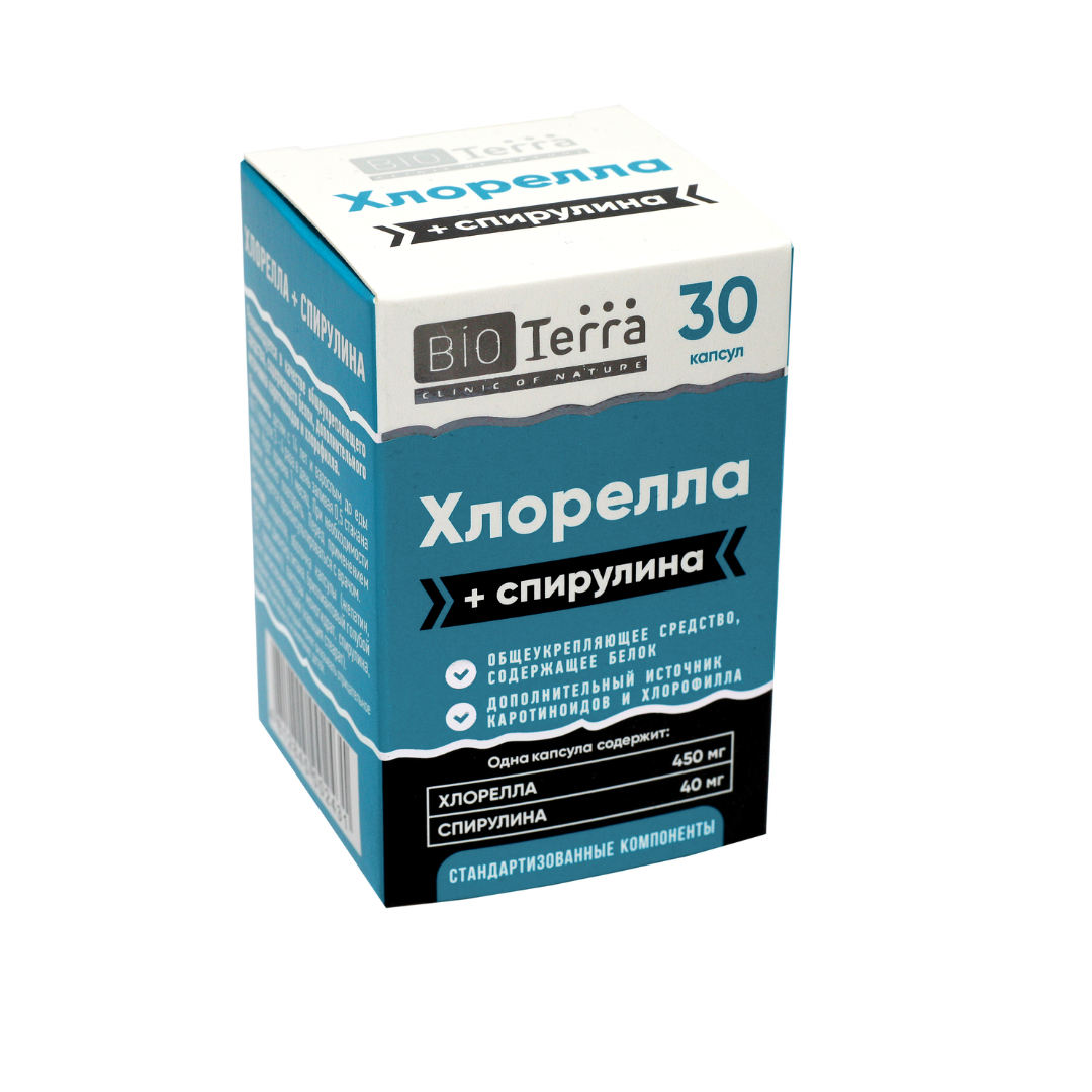 Хлорелла+Спирулина  капсулы 700мг №30 БАД
