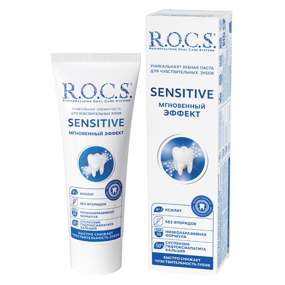 Зубная паста R.O.C.S. Мгновенный эффект Sensitive Instant Relief  94мл