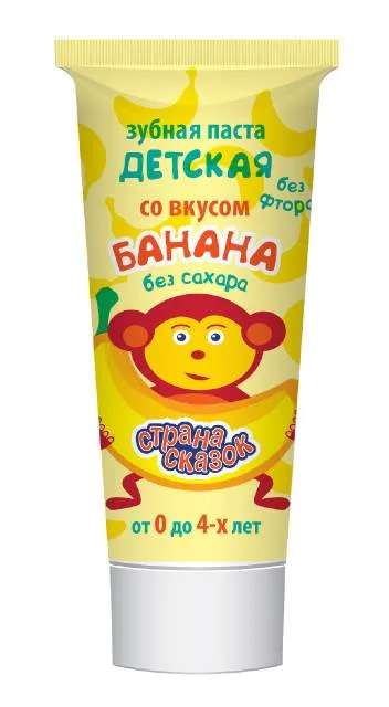 Зубная паста детская Страна сказок со вкусом банана 50г