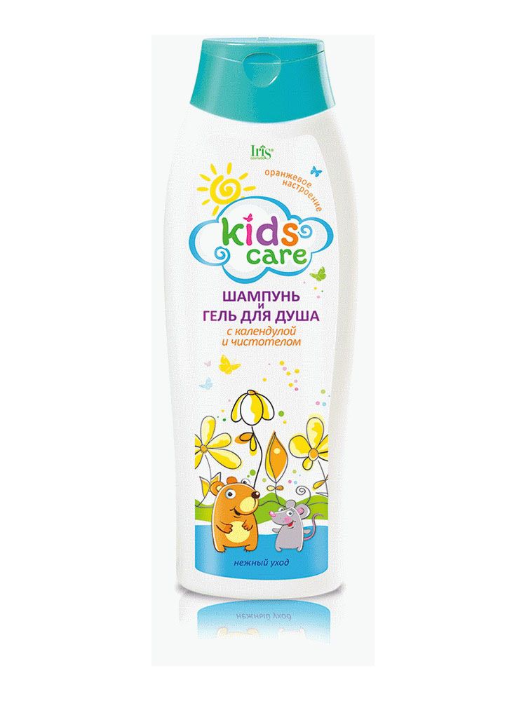 Шампунь детский и гель для душа с календулой и чистотелом KIDS CARE 400мл