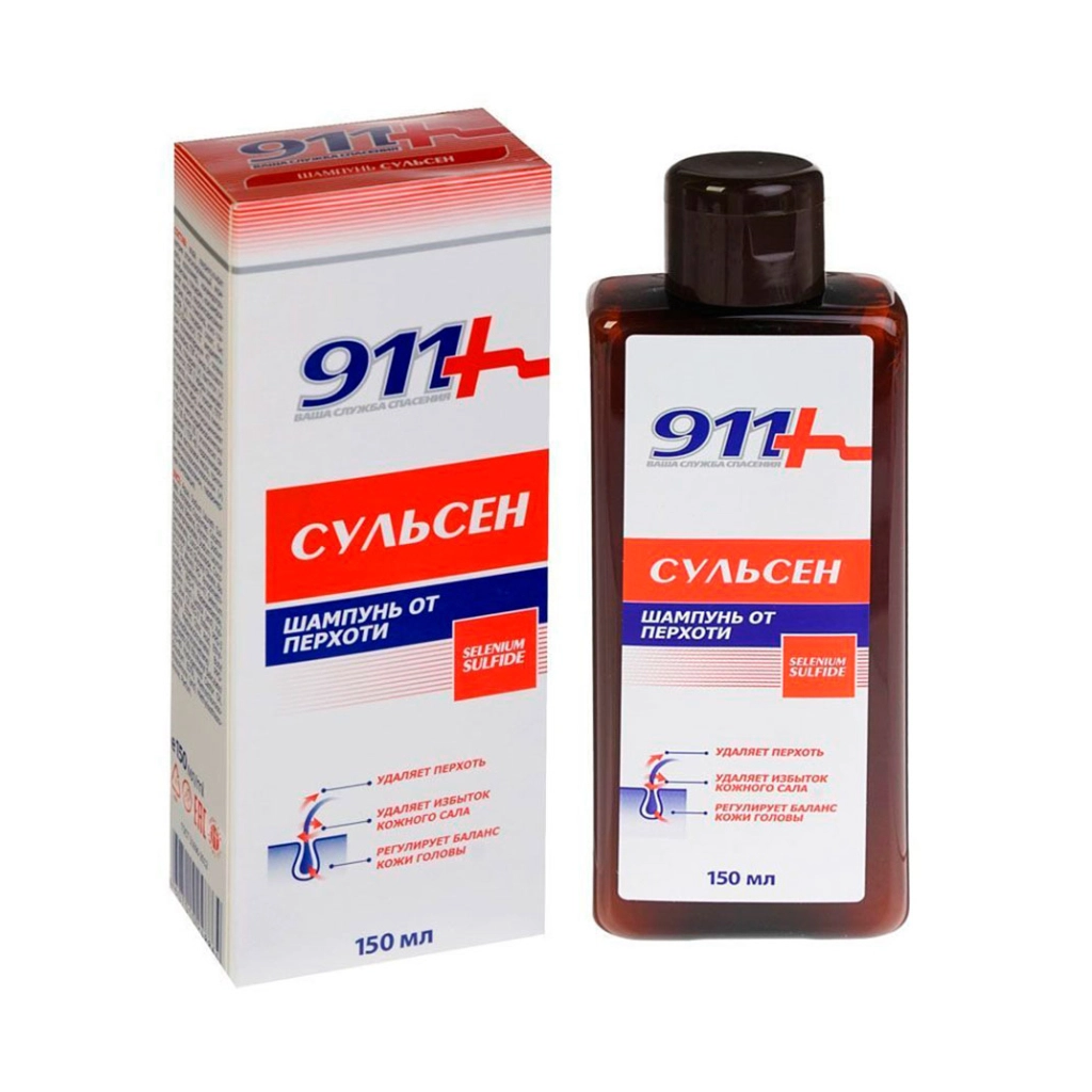 Шампунь для всех типов волос  911 Сульсен Форте 150мл