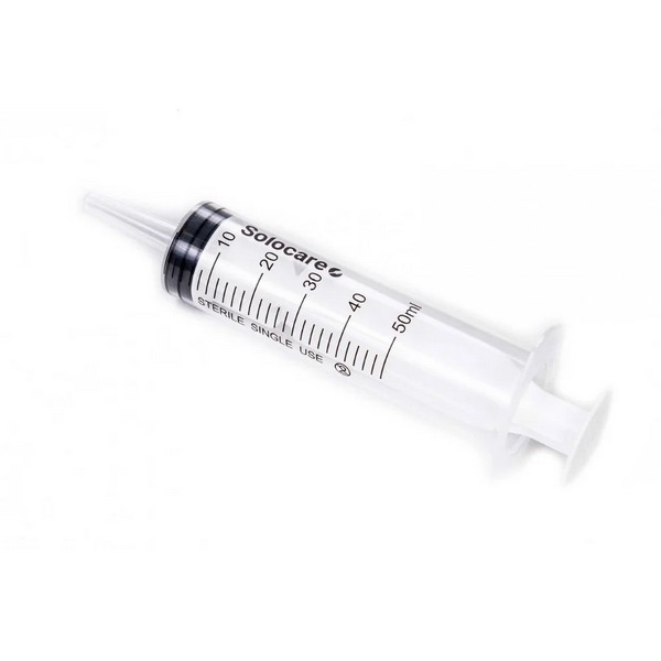 Шприц трехкомпонентный без иглы eccentric Luer conus Trojector-3 стерильный 50/60 мл