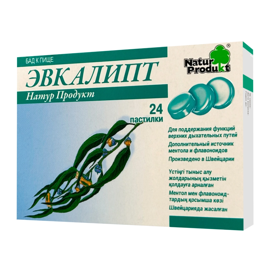 Эвкалипт Натур Продукт (Eucalyptus Natur Produkt) пастилки массой 2,5 г №24 БАД