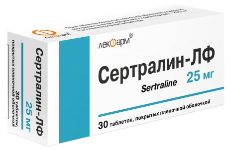 Сертралин-ЛФ таблетки п/о 25мг упаковка №30