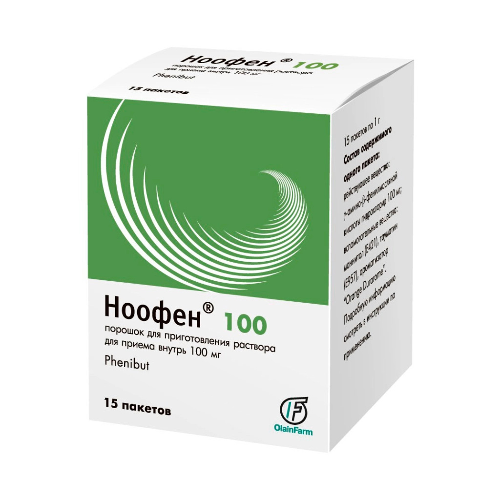 Ноофен 100 пор-к для приг. р-ра для приема внутрь 100мг пакет №15